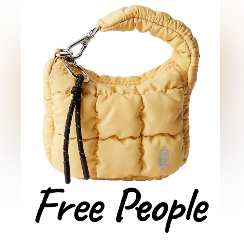 Free People Yellow Quilted Movement Micro Mini Bag